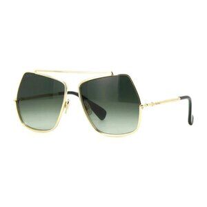 NEW MAX MARA SUNGLASSES MM0102 32P GOLD WOMEN EYEWEAR